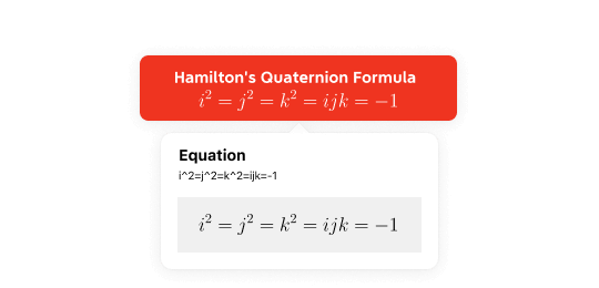 The UI of math equation