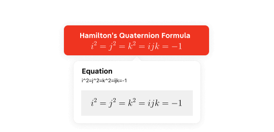 UI der mathematischen Gleichung