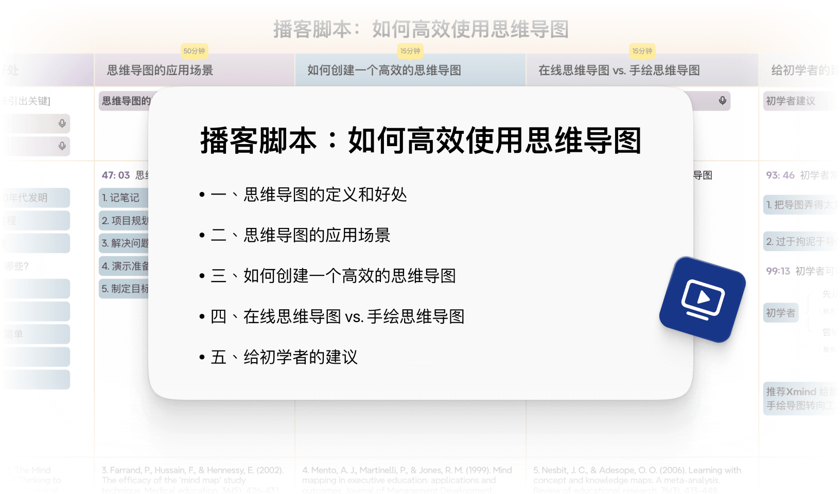 项目演说模式汇报界面示意